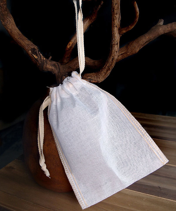 Cheesecloth Bags with Ivory Edge (12 pack) - 4" x 6"
