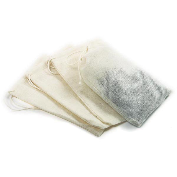 Cheesecloth Tea Bags (4 Pack) 5" x 3" - Click Image to Close