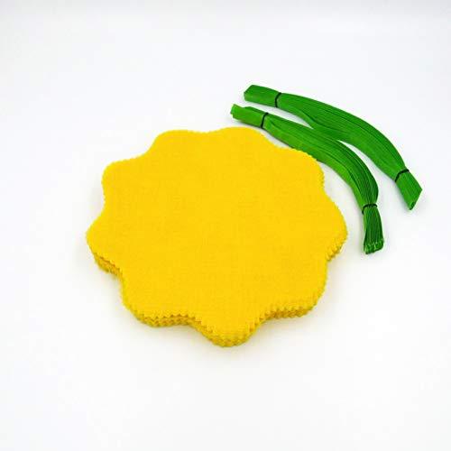 Lemon Wraps with Green Ribbon (12 Pack) 100% Cotton