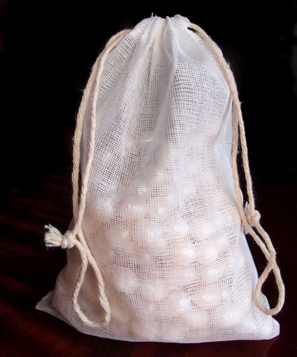 Cheesecloth Bags Cotton Drawstring (12 Pack) - 5" x 7"