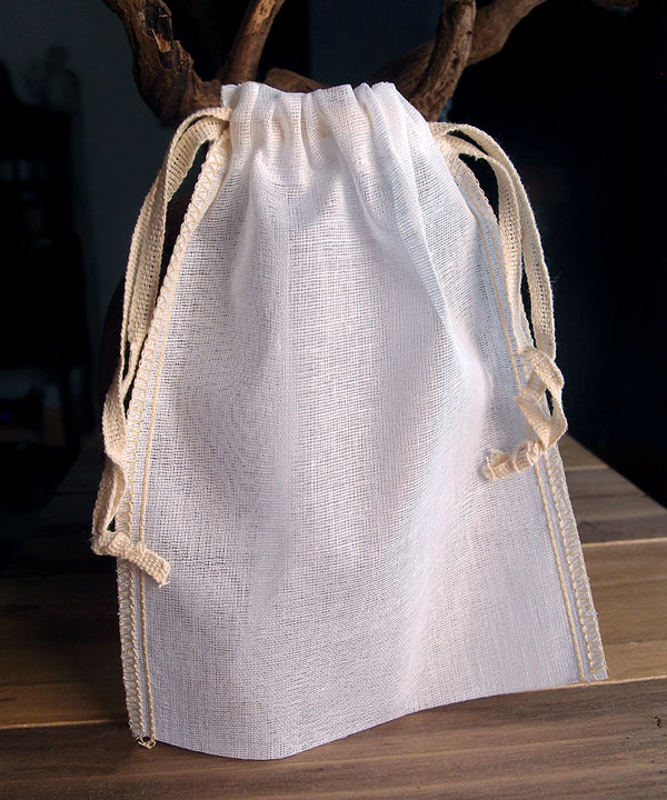 Cheesecloth Bags with Ivory Edge (12 pack) - 5" x 7"