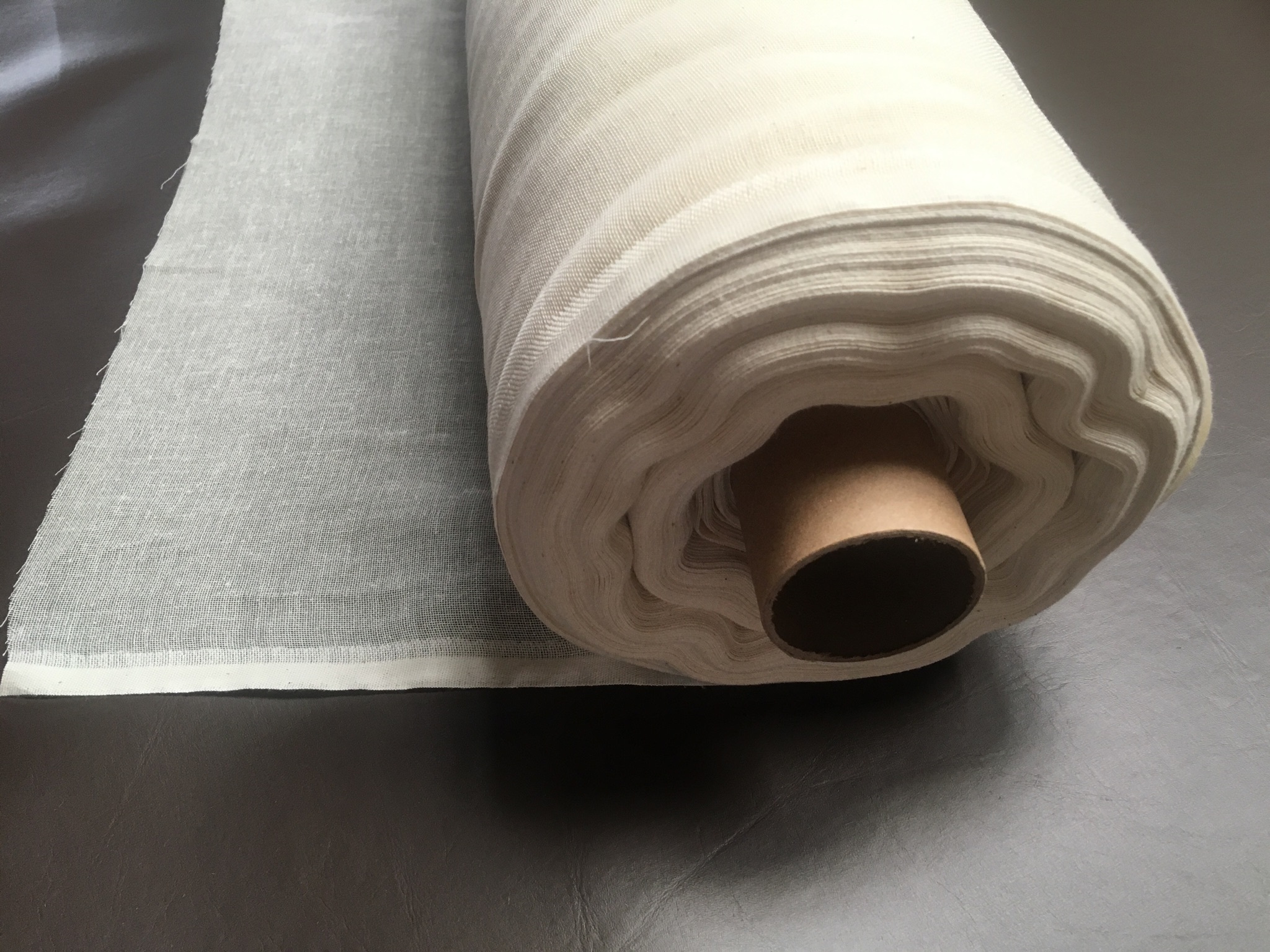 60" Wide Grade 60 Unbleached Cheesecloth - 100 Yard Roll Seamed