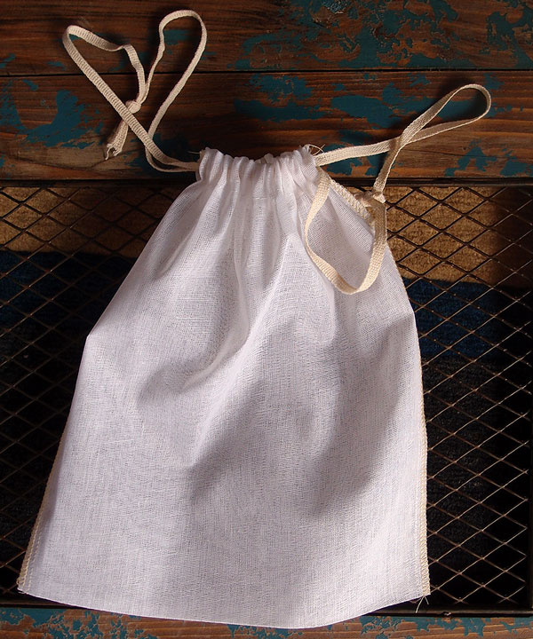 Cheesecloth Bags with Ivory Edge (12 pack) - 8" x 10"